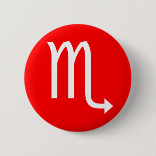 Scorpio Symbol Pinback Button