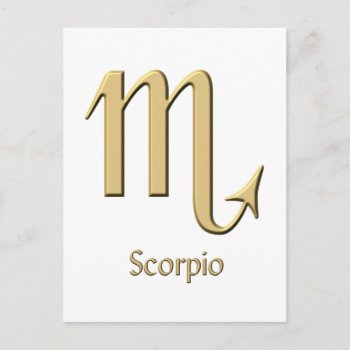 Scorpio Symbol Postcard by zodiacgifts at Zazzle