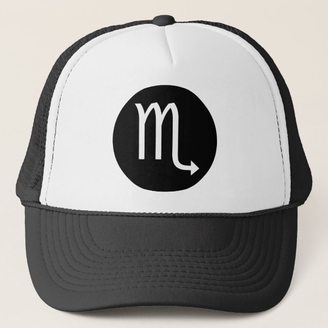 Scorpio Symbol Trucker Hat (Front)