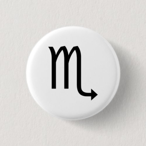 Scorpio Symbol Zodiac Button