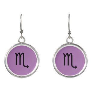 Scorpio Symbol Zodiac Earrings