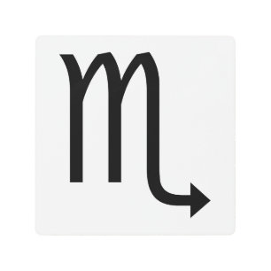 Scorpio Symbol Zodiac Metal Print