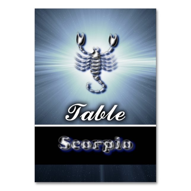 Scorpio Table Number (Front)