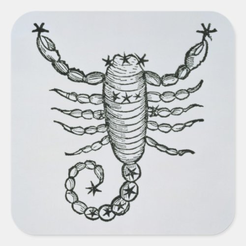 Scorpio the Scorpion an illustration from the P Square Sticker