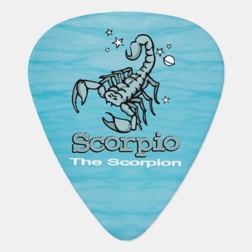 Scorpio the Scorpion water sign guitar pick