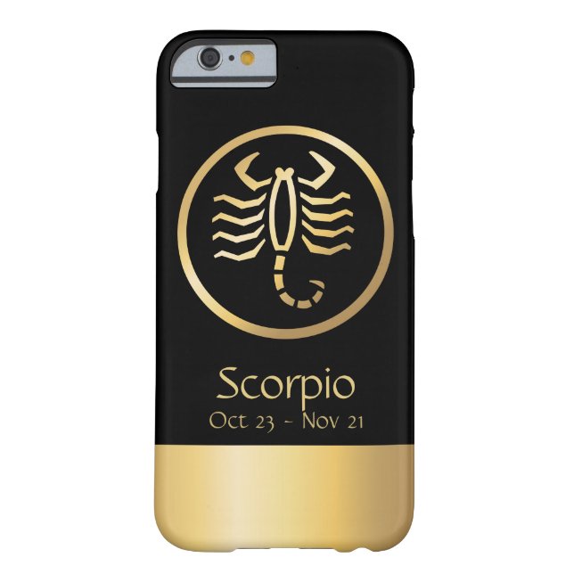 Scorpio the Scorpion Zodiac Black Gold Case-Mate iPhone Case (Back)