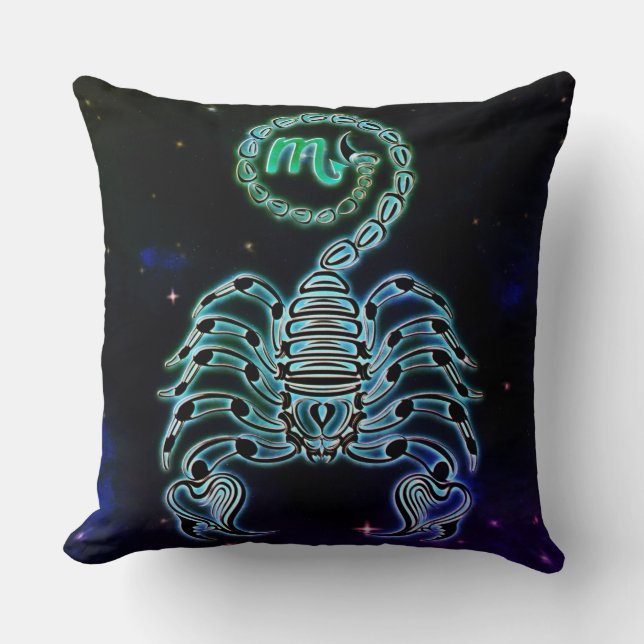 scorpio the scorpion zodiac pillow (Front)