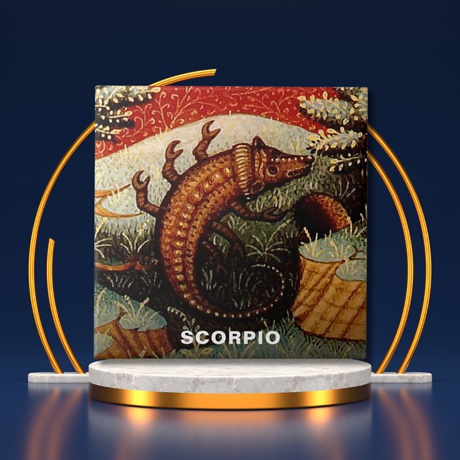 Scorpio the Scorpion Zodiac Sign Birthday Ceramic Tile (Scorpio the Scorpion Zodiac Sign Birthday Ceramic Tile)