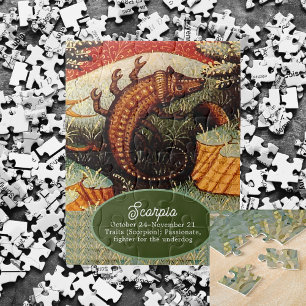 Scorpio the Scorpion Zodiac Sign Birthday Jigsaw Puzzle