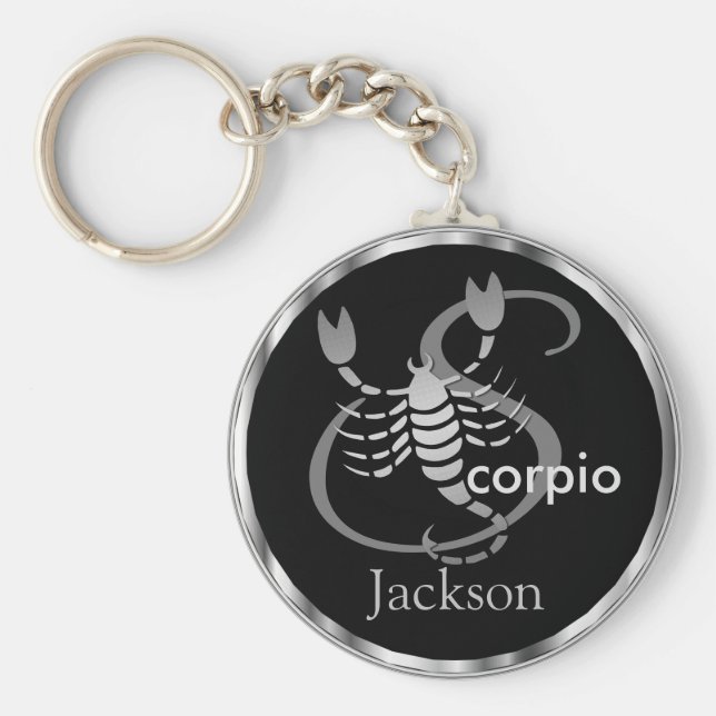 Scorpio ♏ the Scorpion - Zodiac Sign Keychain (Front)