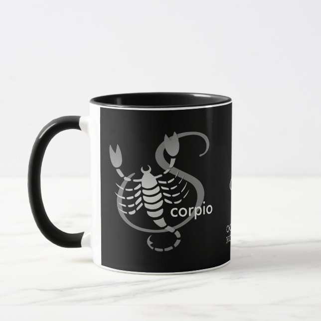 Scorpio ♏ the Scorpion - Zodiac Sign Mug (Left)
