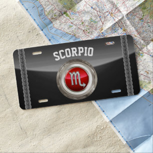 Scorpio - The Scorpion Zodiac Symbol License Plate