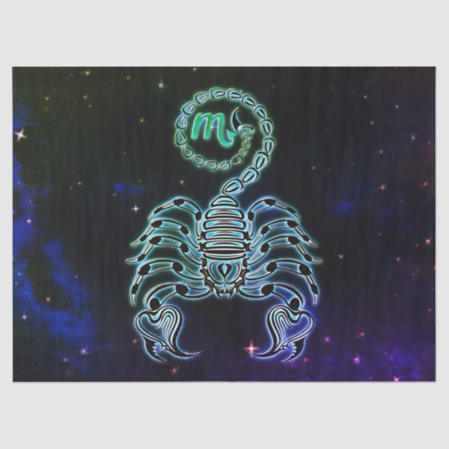 scorpio the scorpion zodiac tissue paper (Front)