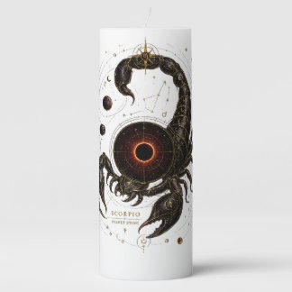 Scorpio Velvet Sting Celestial Zodiac Pillar Candl Candle