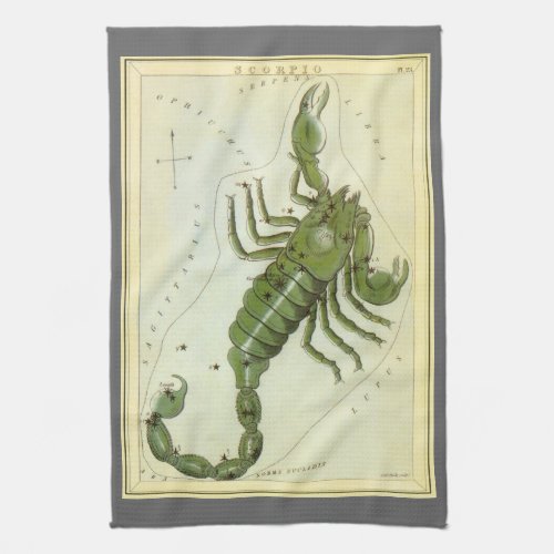Scorpio Vintage Constellation Uranias Mirror Kitchen Towel