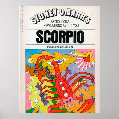 scorpio vintage poster