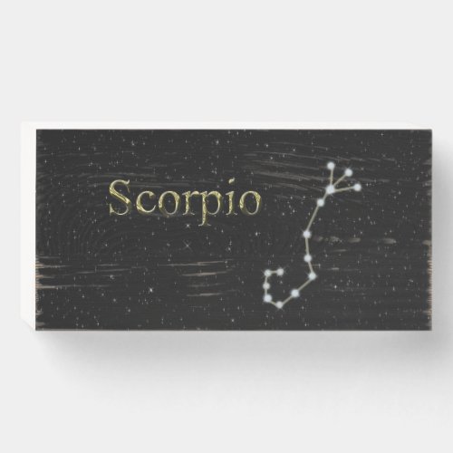 Scorpio wall art wooden box sign