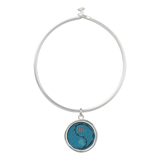 Scorpio & Water Dog Bangle Bracelet (Front)