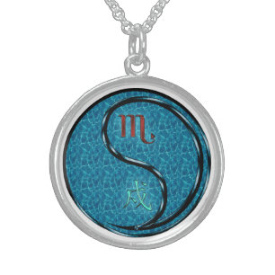 Scorpio & Water Dog Sterling Silver Necklace