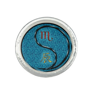 Scorpio & Water Dragon Ring