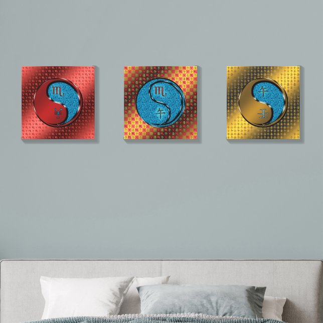 Scorpio & Water Horse Canvas Photo Tile (Bedroom)
