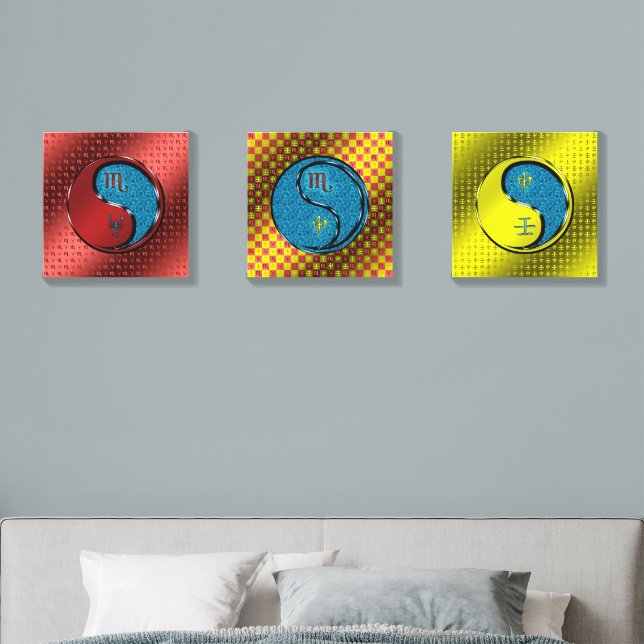 Scorpio & Water Monkey Canvas Photo Tile (Bedroom)