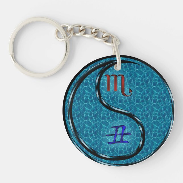 Scorpio & Water Ox Keychain (Front)