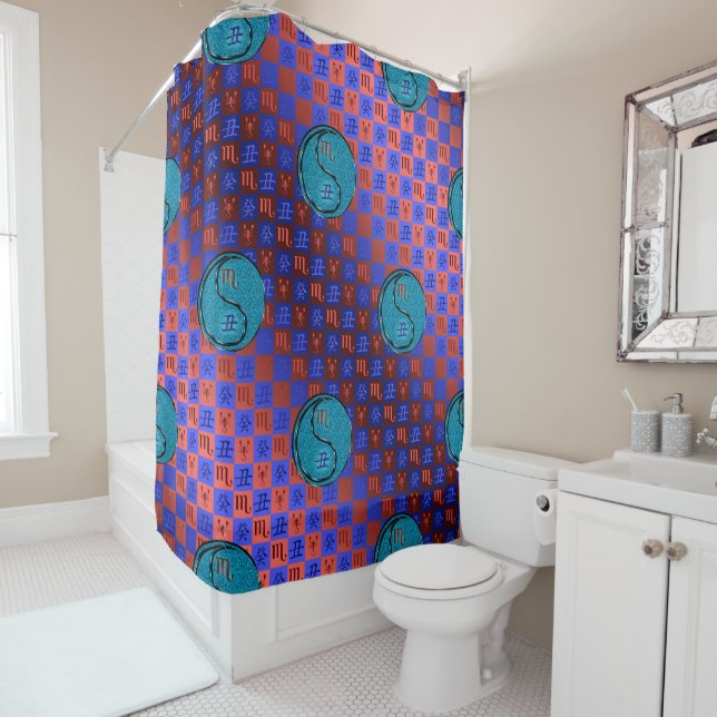 Scorpio & Water Ox Shower Curtain (In Situ)