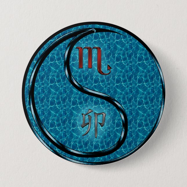 Scorpio & Water Rabbit Button (Front)