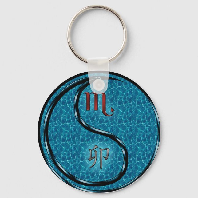 Scorpio & Water Rabbit Keychain (Front)