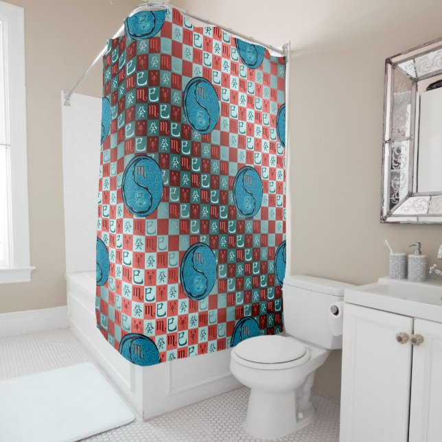 Scorpio & Water Snake Shower Curtain (In Situ)