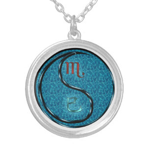 Scorpio & Water Snake Silver Plated Necklace