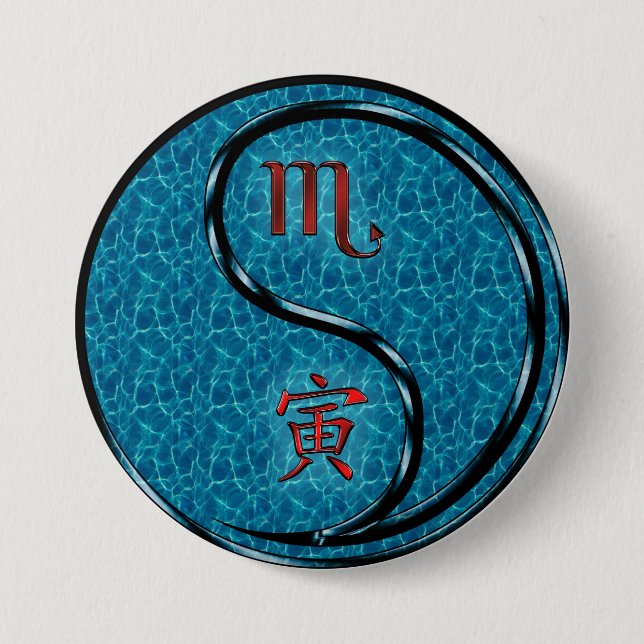 Scorpio & Water Tiger Button (Front)