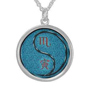 Scorpio & Water Tiger Sterling Silver Necklace
