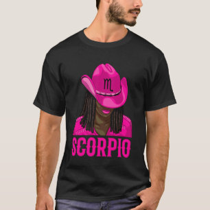 Scorpio Western Cowgirl African American Black Wom T-Shirt