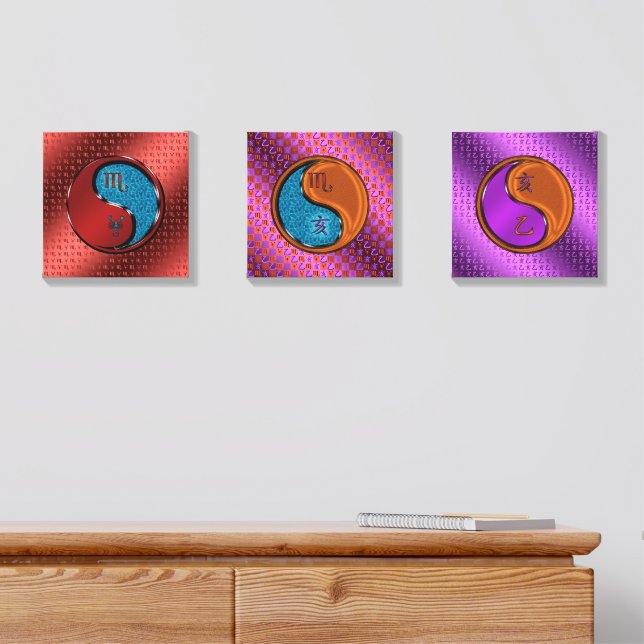 Scorpio & Wood Boar Canvas Photo Tile (Dresser)