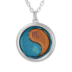 Scorpio & Wood Dog Silver Plated Necklace