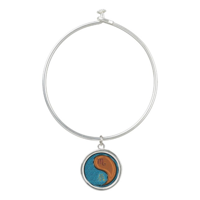 Scorpio & Wood Dragon Bangle Bracelet (Front)