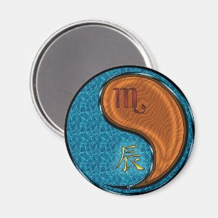 Scorpio & Wood Dragon Magnet