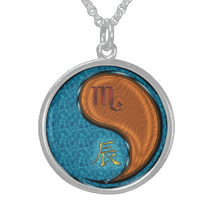 Scorpio & Wood Dragon Sterling Silver Necklace