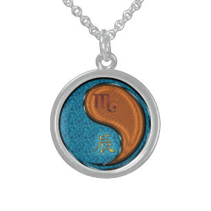 Scorpio & Wood Dragon Sterling Silver Necklace