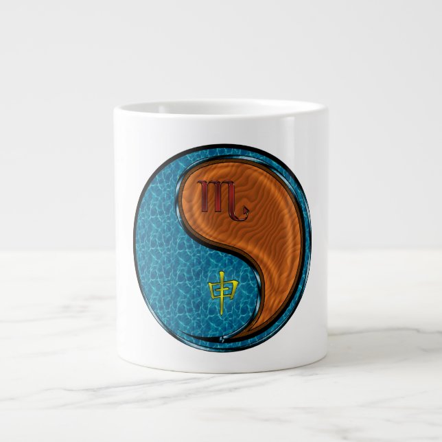 Scorpio & Wood Monkey Giant Coffee Mug (Front)