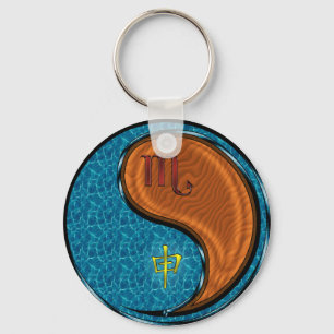 Scorpio & Wood Monkey Keychain