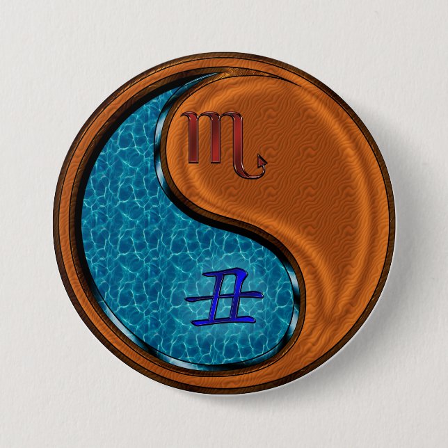 Scorpio & Wood Ox Button (Front)