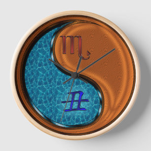 Scorpio & Wood Ox Clock