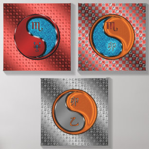 Scorpio & Wood Rabbit Canvas Photo Tile