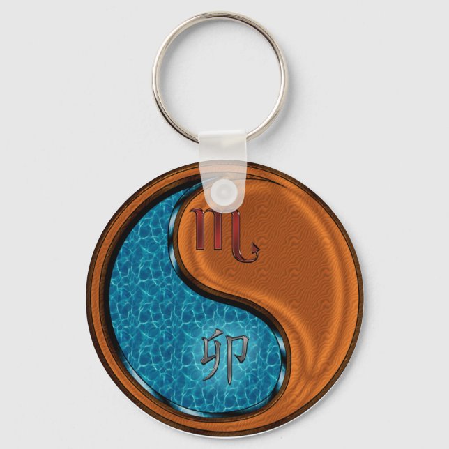 Scorpio & Wood Rabbit Keychain (Front)