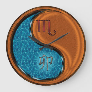 Scorpio & Wood Rabbit Large Clock