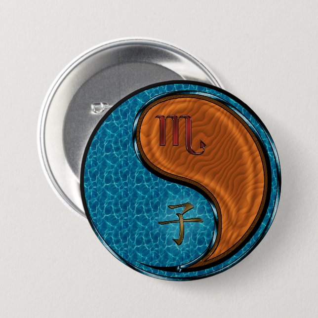 Scorpio & Wood Rat Button (Front & Back)