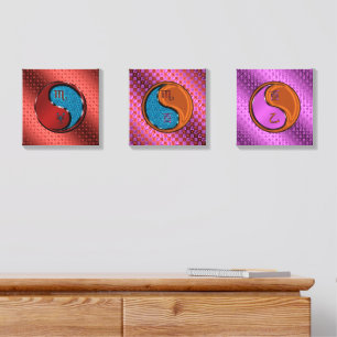 Scorpio & Wood Rooster Canvas Photo Tile